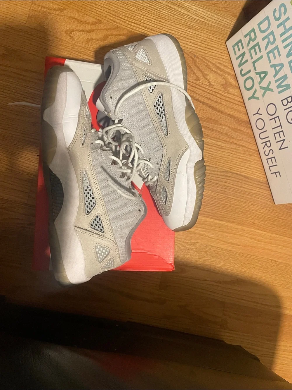 Nike Jordan ' White and Gray Basketball Shoes